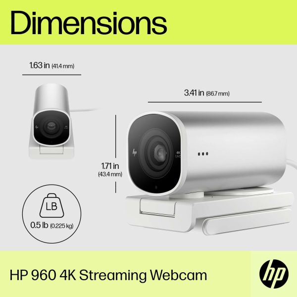 HP 960 4K Streaming Webcam (695J6AA#ABB)