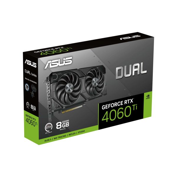 ASUS Dual -RTX4060TI-8G-EVO NVIDIA GeForce RTX 4060 Ti 8 GB GDDR6 (90YV0J48-M0NA00)