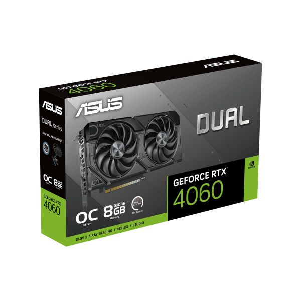 ASUS Dual -RTX4060-O8G-EVO NVIDIA GeForce RTX 4060 8 GB GDDR6 (90YV0JC7-M0NA00)