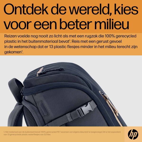 HP Travel 15,6 blauwe laptopbackpack, 25 liter (6B8U5AA)