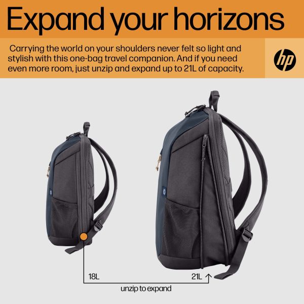 HP Travel 15,6 Laptop Backpack, 18 liter, Iron Grey (6B8U6AA)