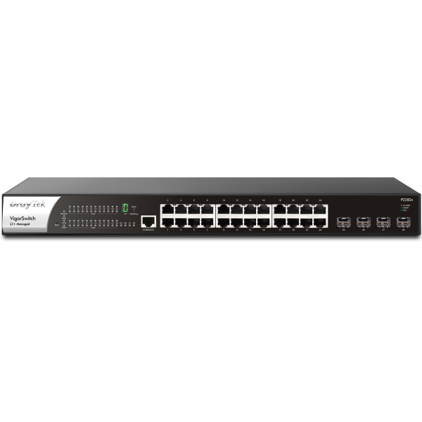 Draytek Switch 440mm DrayTek VigorSwitch  P-2282X  4*SFP+/24*GE/PoE+ retail (VSWITCHP2282X-DE-AT-CH)
