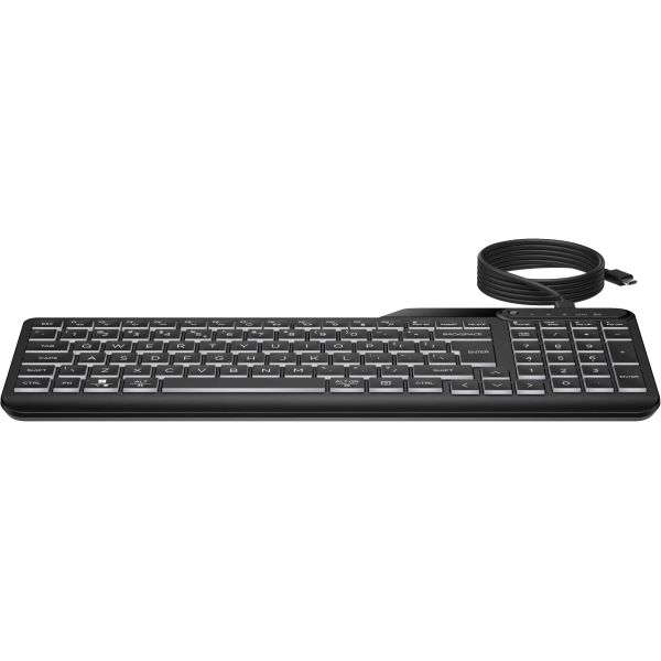 HP 400 backlit toetsenbord met kabel (7N7C0AA#ABB)