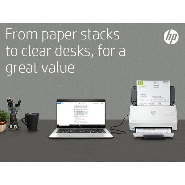 HP Scanjet Pro 2000 s2 Sheet-feed Scanner Paginascanner 600 x 600 DPI A4 Zwart, Wit (6FW06A)