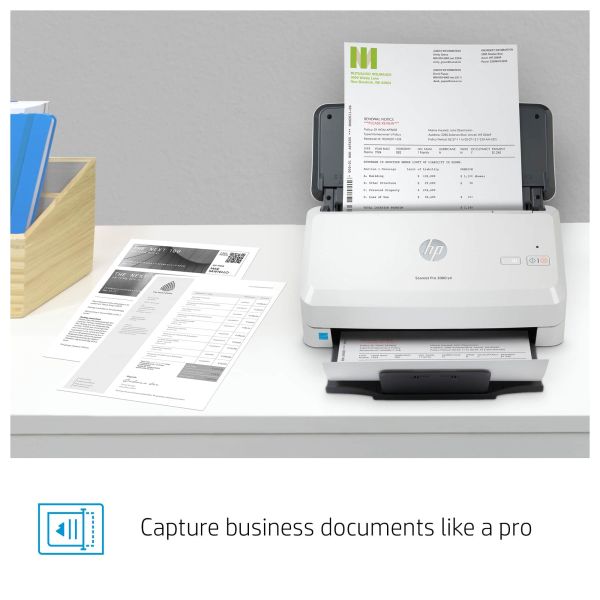 HP Scanjet Pro 3000 s4 Paginascanner 600 x 600 DPI A4 Zwart, Wit (6FW07A)