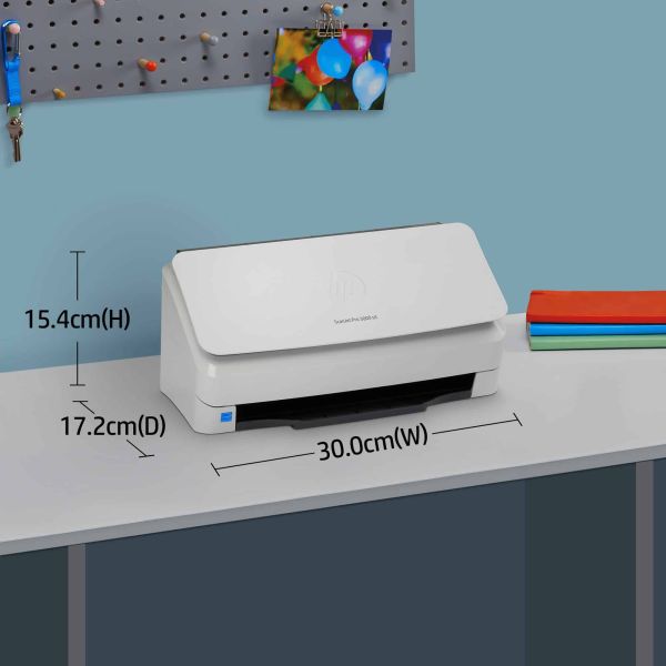 HP Scanjet Pro 3000 s4 Paginascanner 600 x 600 DPI A4 Zwart, Wit (6FW07A)