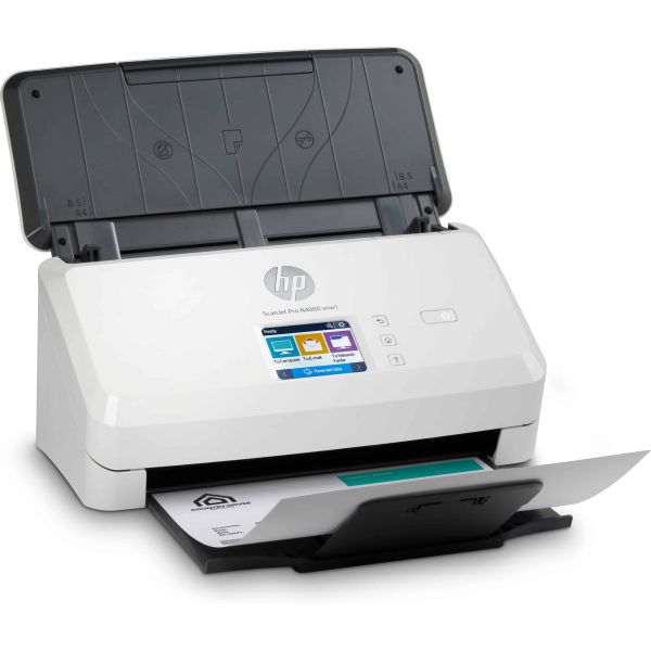 HP Scanjet Pro N4000 snw1 Sheet-feed Scanner Paginascanner 600 x 600 DPI A4 Zwart, Wit (6FW08A)