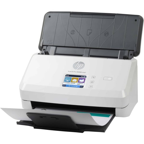 HP Scanjet Pro N4000 snw1 Sheet-feed Scanner Paginascanner 600 x 600 DPI A4 Zwart, Wit (6FW08A)
