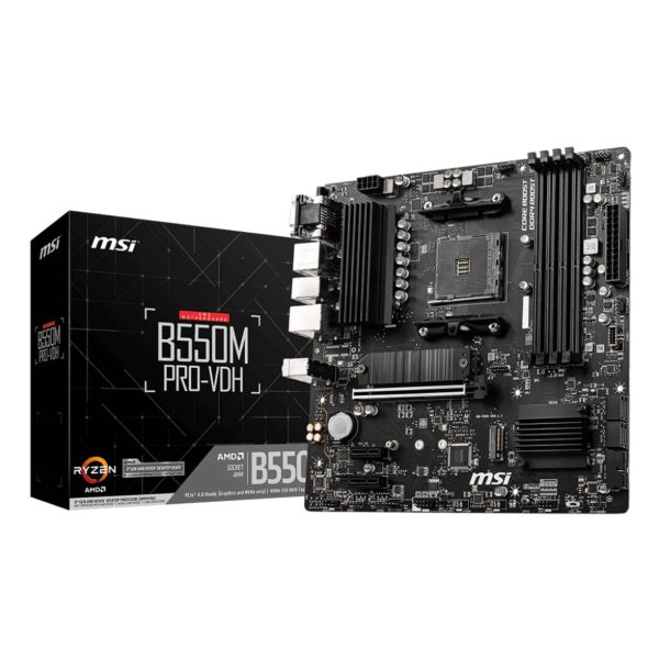 MSI B550M PRO-VDH moederbord AMD B550 Socket AM4 micro ATX (7C95-017R)