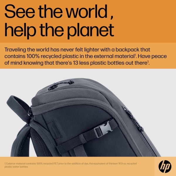 HP Travel 15,6 Iron Grey laptopbackpack, 25 liter (6H2D8AA)