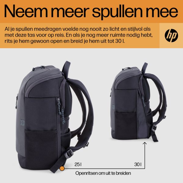 HP Travel 15,6 Iron Grey laptopbackpack, 25 liter (6H2D8AA)