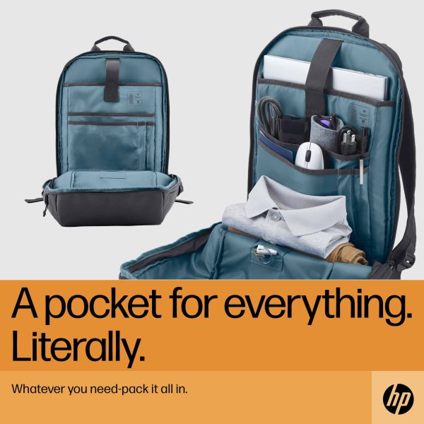 HP Travel 15,6 Laptop Backpack, 18 liter, Iron Grey (6H2D9AA)