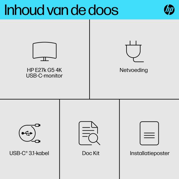HP E-Series E27k G5 4K USB C-monitor (6N4C4AA#ABB) 11/24 HP E-Series E27k G5 4K USB C-monitor (6N4C4AA#ABB)