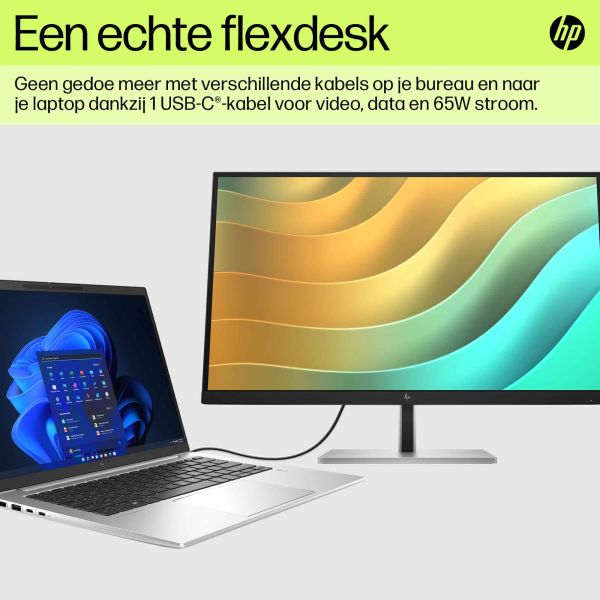 HP E27u G5 68,6 cm (27") 2560 x 1440 Pixels Quad HD LCD Zwart (6N4D3AA#ABB)