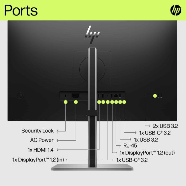 HP E27u G5 68,6 cm (27") 2560 x 1440 Pixels Quad HD LCD Zwart (6N4D3AA#ABB)