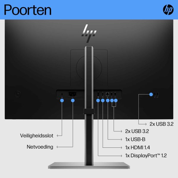 HP E27 G5 68,6 cm (27") 1920 x 1080 Pixels Full HD LED Zwart (6N4E2AA#ABB)