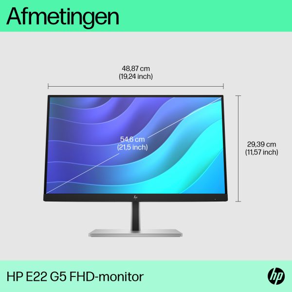 HP E-Series E22 G5 FHD-monitor (6N4E8AA#ABB) HP E-Series E22 G5 FHD-monitor (6N4E8AA#ABB)
