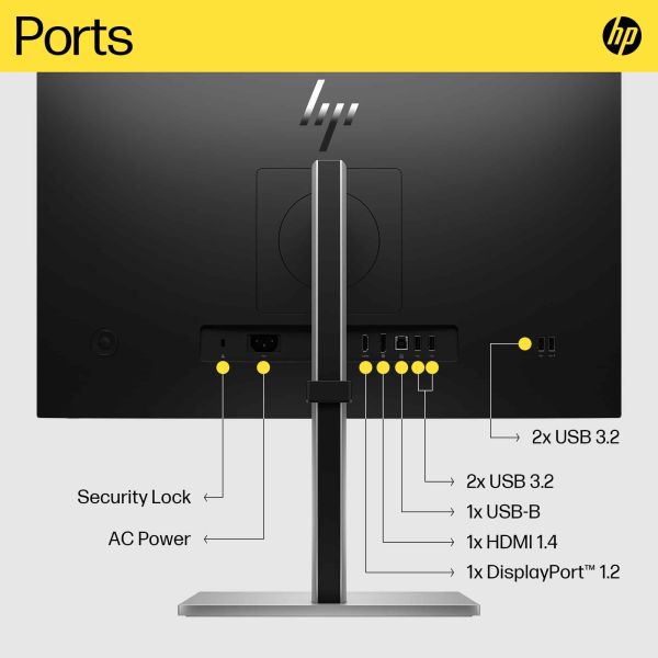 HP E24q G5 60,5 cm (23.8") 2560 x 1440 Pixels Quad HD LED Zwart (6N4F1AA#ABB)