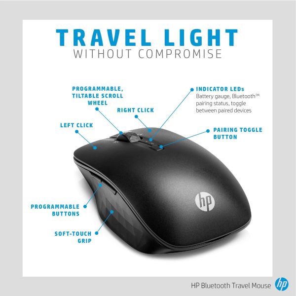 HP Bluetooth Travel Mouse (6SP25AA#ABB)