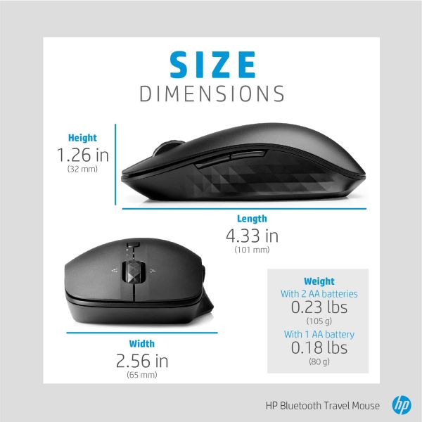 HP Bluetooth Travel Mouse (6SP25AA#ABB)