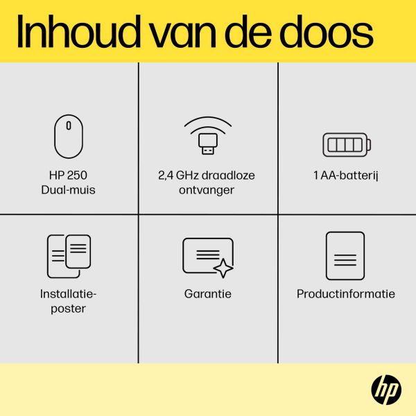 HP 250 Dual-muis (6V2J7AA#ABB)