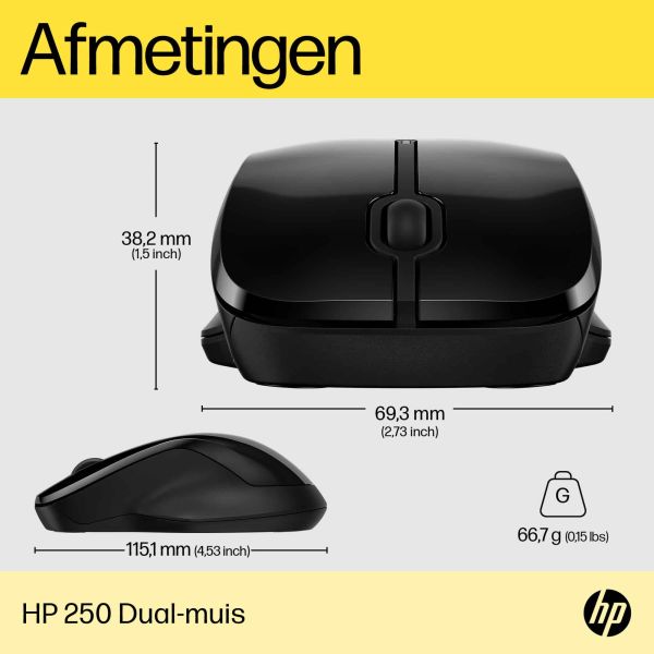 HP 250 Dual-muis (6V2J7AA#ABB)