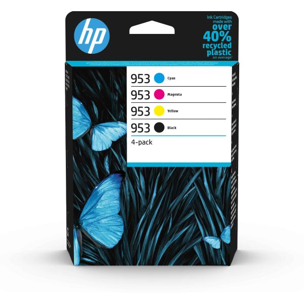 HP 953 4-pack originele inktcartridges, cyaan/magenta/geel (6ZC69AE) HP 953 4-pack originele inktcartridges, cyaan/magenta/geel (6ZC69AE)