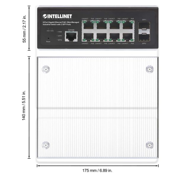 Intellinet 508278 netwerk-switch Managed L2+/L3 Gigabit Ethernet (10/100/1000) Power over Ethernet (PoE) Zwart (508278)