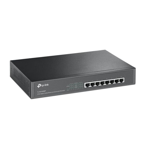 TP-Link TL-SG1008MP Unmanaged Gigabit Ethernet (10/100/1000) Power over Ethernet (PoE) 1U Zwart (SG1008MP)