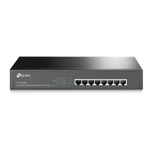 TP-Link TL-SG1008MP Unmanaged Gigabit Ethernet (10/100/1000) Power over Ethernet (PoE) 1U Zwart (SG1008MP)