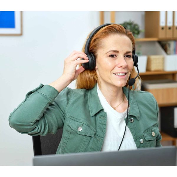Trust HS‑150 Bedrade PC‑headset – headset – business model – verstelbare hoofdband – Zwart (25333)
