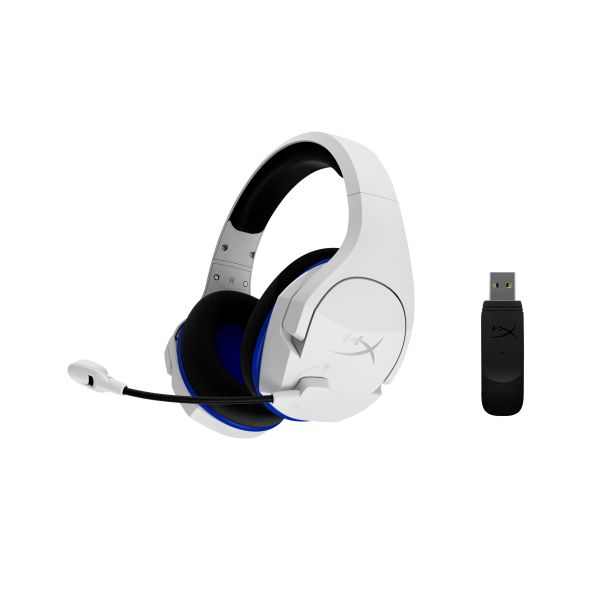 HyperX Cloud Stinger Core - draadloze gamingheadset (wit-blauw) - PS5-PS4 (4P5J1AA)