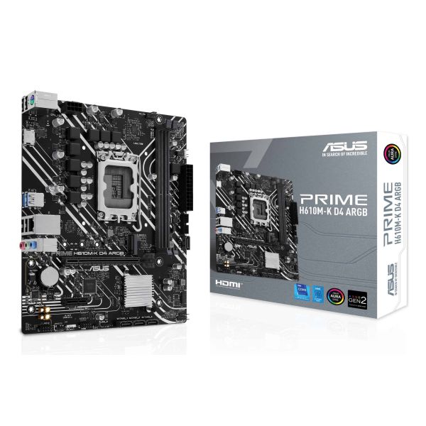 ASUS PRIME H610M-K D4 ARGB Intel H610 LGA 1700 micro ATX (90MB1HN0-M0EAY0)