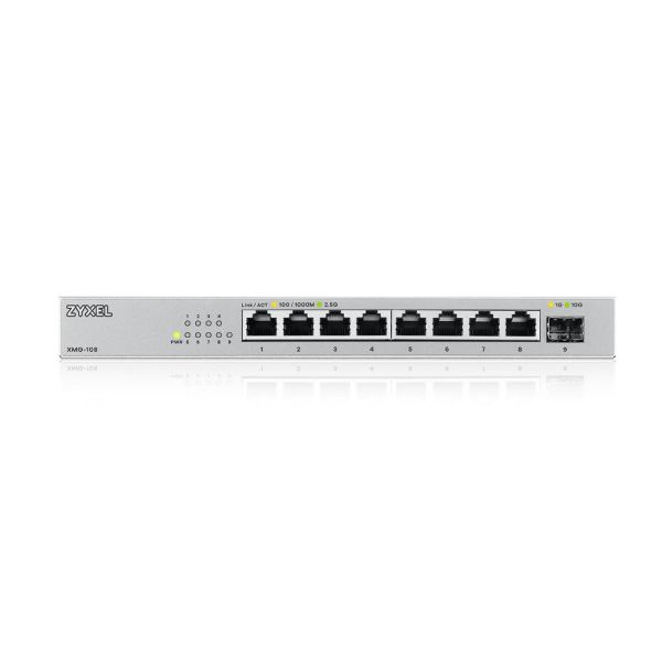 Zyxel XMG-108 Unmanaged 2.5G Ethernet (100/1000/2500) Zilver (XMG-108-ZZ0101F)