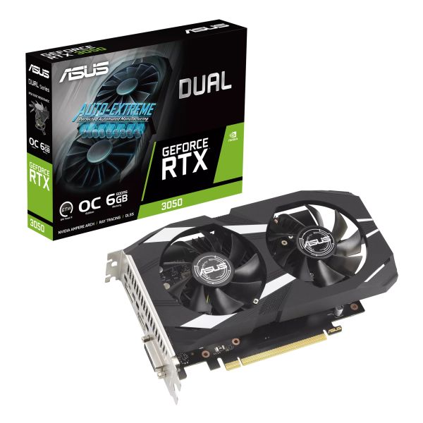 ASUS Dual -RTX3050-O6G NVIDIA GeForce RTX 3050 6 GB GDDR6 (90YV0K60-M0NA00)