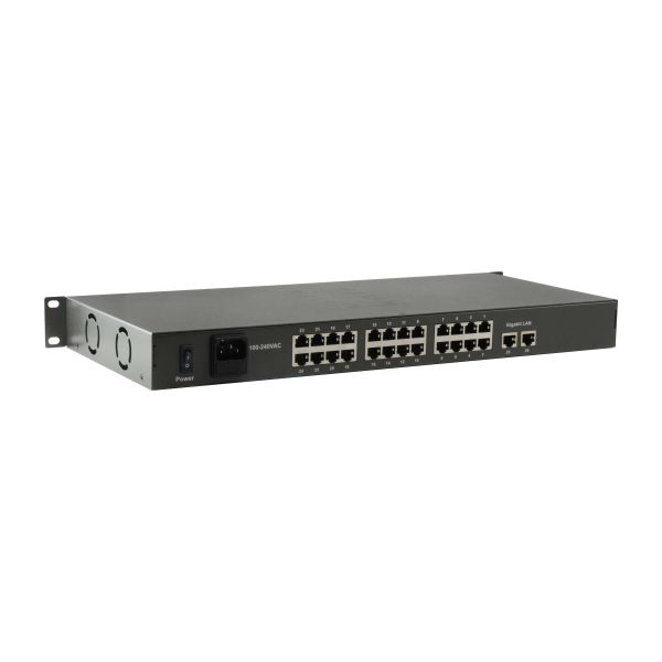LevelOne FGP-2601W150 netwerk-switch Unmanaged Gigabit Ethernet (10/100/1000) Power over Ethernet (PoE) Zwart (FGP-2601W150)