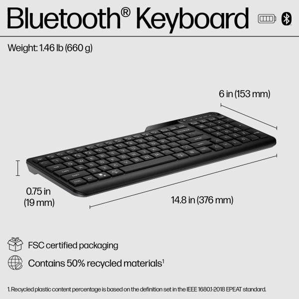 HP 460 Bluetooth-toetsenbord voor meerdere apparaten (7N7B8AA#ABB)