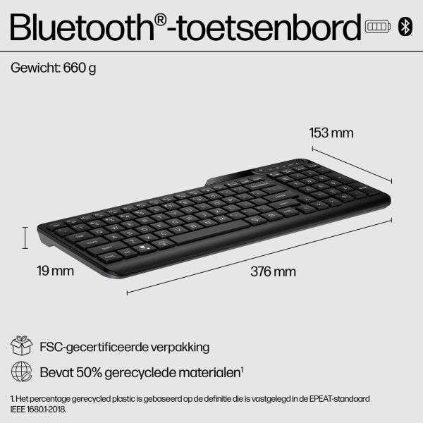 HP 460 Bluetooth-toetsenbord voor meerdere apparaten (7N7B8AA#ABB) HP 460 Bluetooth-toetsenbord voor meerdere apparaten (7N7B8AA#ABB)