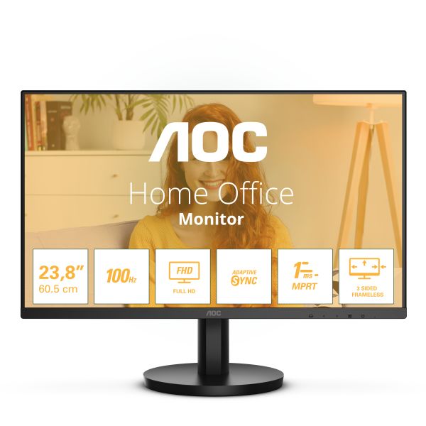 AOC 24B3HMA2 computer monitor 60,5 cm (23.8") 1920 x 1080 Pixels Full HD LED Zwart (24B3HMA2)