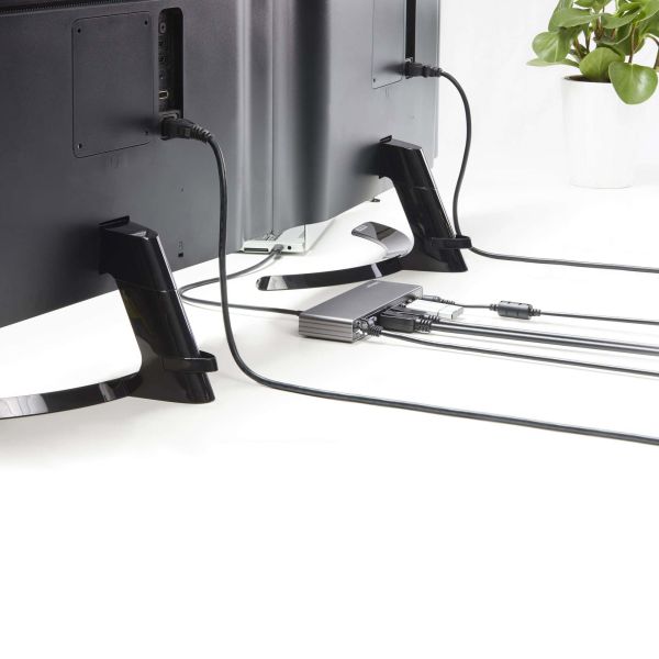 StarTech.com Thunderbolt 3 Dock - Dual 4K 60Hz Monitor TB3 Laptop Docking Station met DisplayPort, HDMI & 1080p VGA - 85W Power Delivery & Charging - 2x USB-A, Ethernet - Mac & Windows (TB3DK2DHVUE)