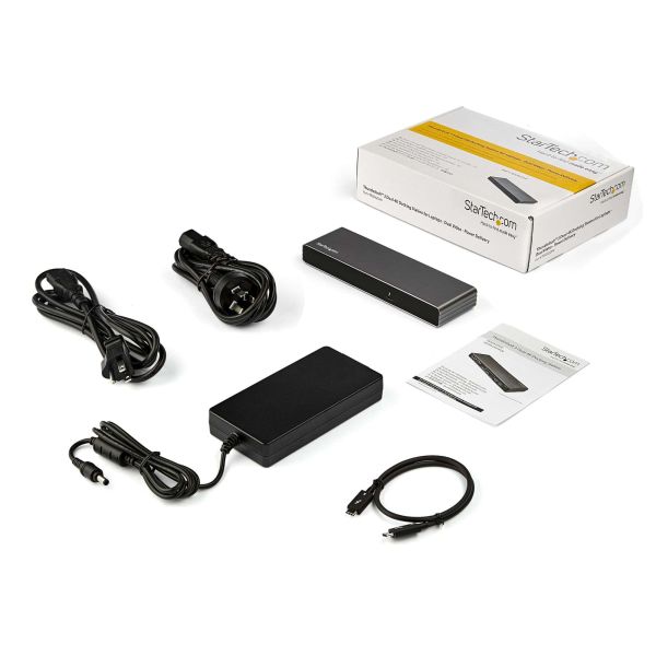StarTech.com Thunderbolt 3 Dock - Dual 4K 60Hz Monitor TB3 Laptop Docking Station met DisplayPort, HDMI & 1080p VGA - 85W Power Delivery & Charging - 2x USB-A, Ethernet - Mac & Windows (TB3DK2DHVUE)