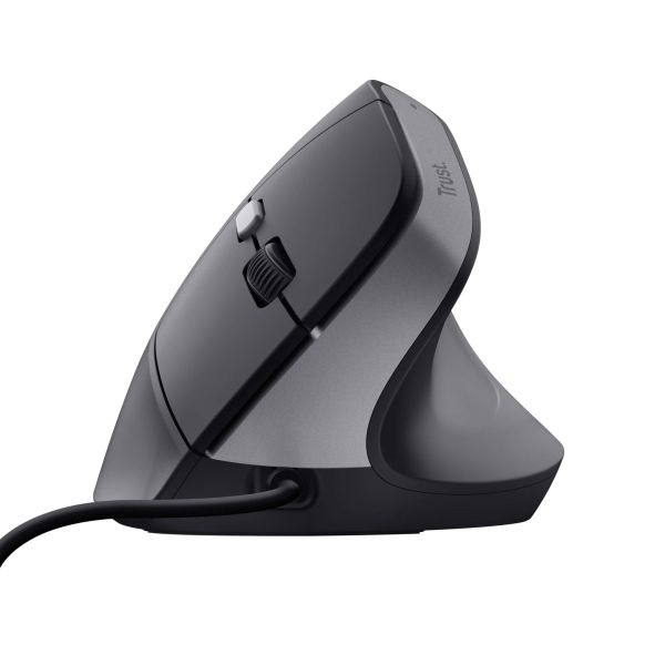 Trust Bayo II Ergonomische bedrade muis – ergonomische muis – rechtshandige muis – USB Type‑A aansluiting – Zwart (25144)