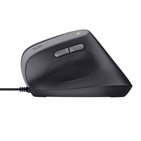 Trust Bayo II Ergonomische bedrade muis – ergonomische muis – rechtshandige muis – USB Type‑A aansluiting – Zwart (25144)