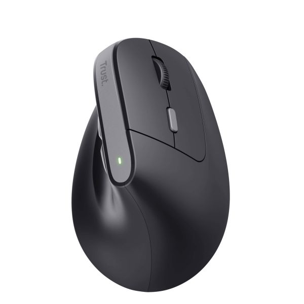 Trust Bayo II Ergonomische draadloze muis – ergonomische muis – draadloze muis – verticale muis – Zwart (25145)