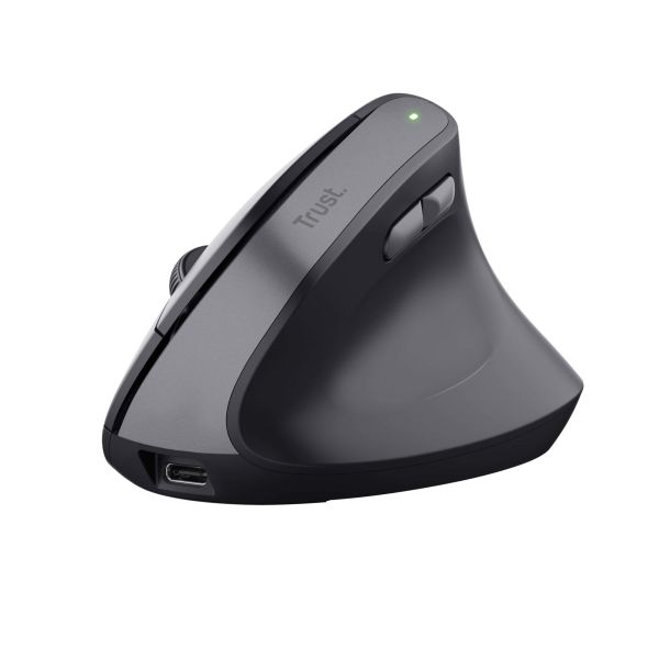 Trust Bayo II Ergonomische draadloze muis – ergonomische muis – draadloze muis – verticale muis – Zwart (25145)