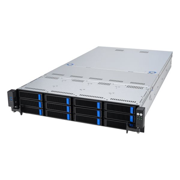 ASUS RS520A-E12-RS12U Socket SP5 Rack (2U) Zwart, Staal (90SF02G1-M002Y0)