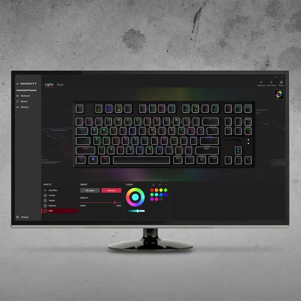 HyperX Alloy Origins Core - mechanisch gamingtoetsenbord - HX Blue (US-indeling) (4P5P2AA)