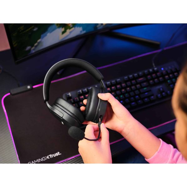 Trust GXT 491 Fayzo Headset Bedraad en draadloos Hoofdband Gamen USB Type-C Bluetooth Zwart (24901)
