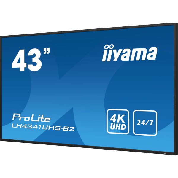 iiyama LH4341UHS-B2 beeldkrant 108 cm (42.5") LCD 500 cd/m² 4K Ultra HD Type processor Android 8.0 24/7 (LH4341UHS-B2)