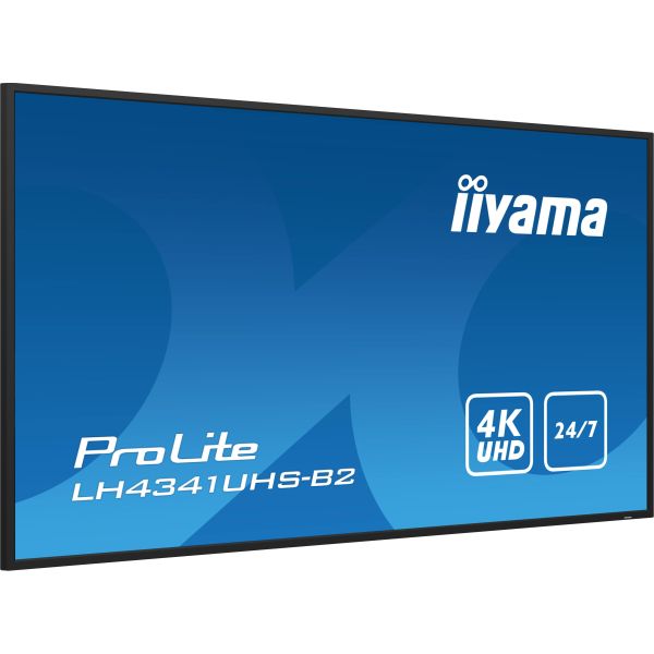 iiyama LH4341UHS-B2 beeldkrant 108 cm (42.5") LCD 500 cd/m² 4K Ultra HD Type processor Android 8.0 24/7 (LH4341UHS-B2)